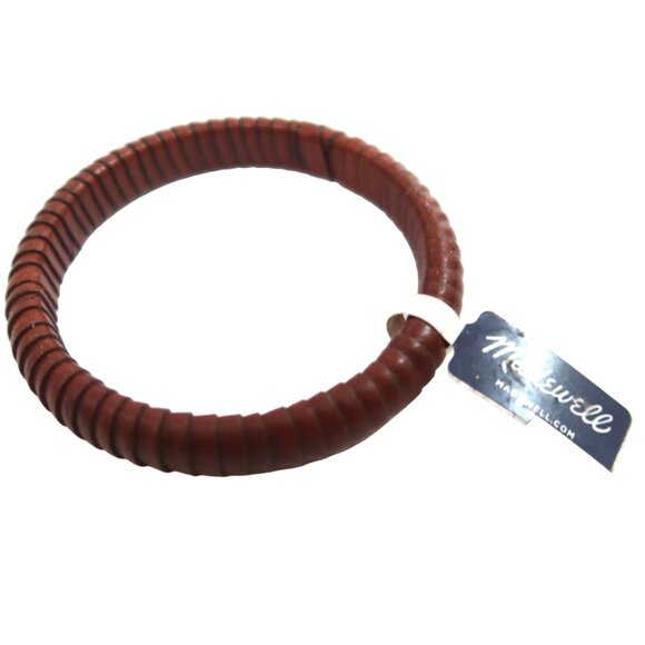 Madewell Jewelry - MADEWELL Leather wrapped bangle bracelet NWT
